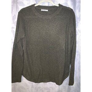 Pink Clover Women's Solid Olive Green Long Sleeve Sweater M